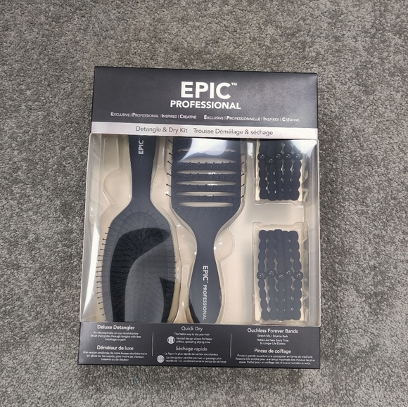 Epic Professional Accessories - Epic Professional Detangle and Dry Kit Hair Brush and Hair Band Gift Set N…